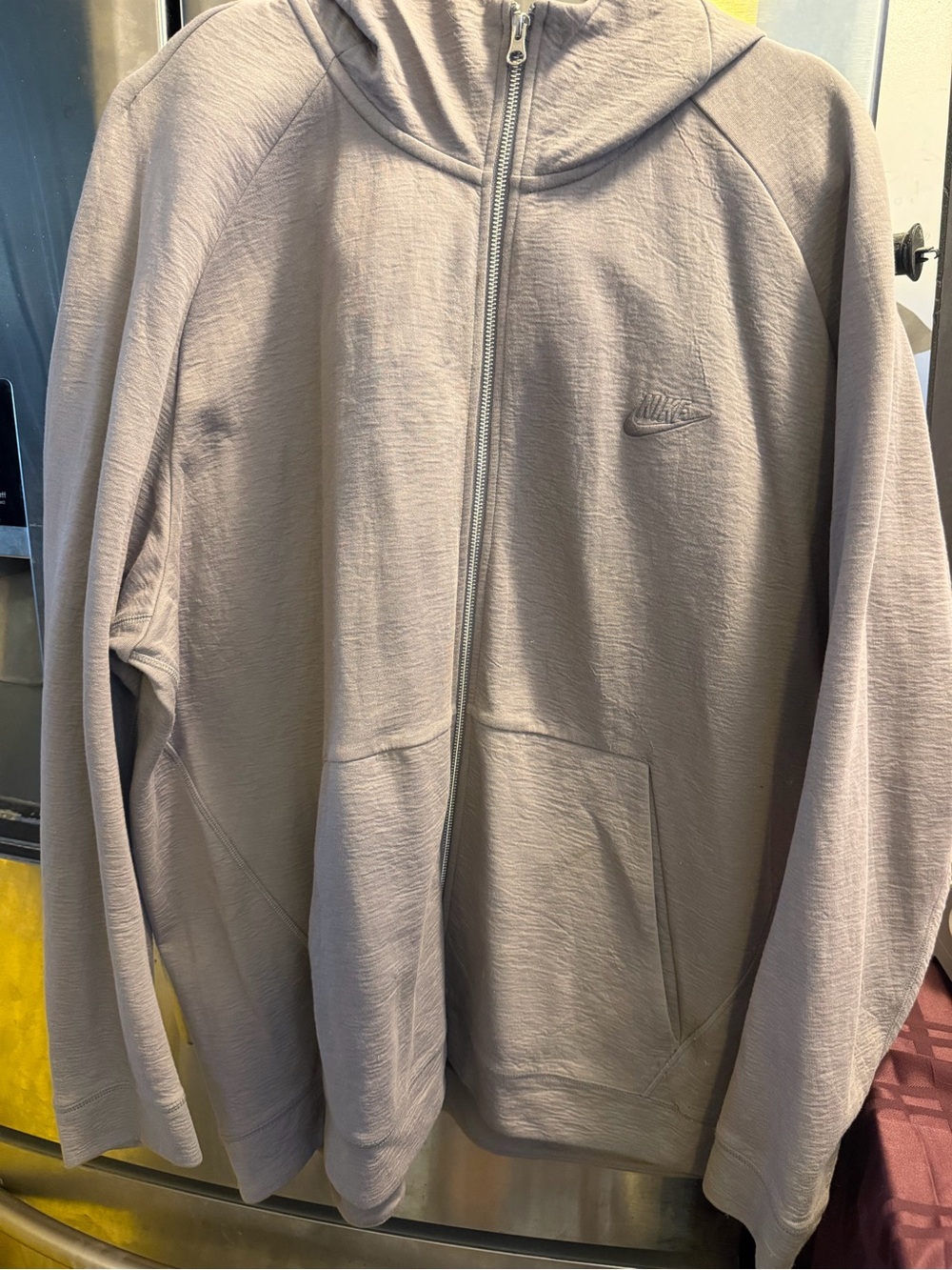 Nike Men’s Full-Zip Hooded Jacket in Light Taupe